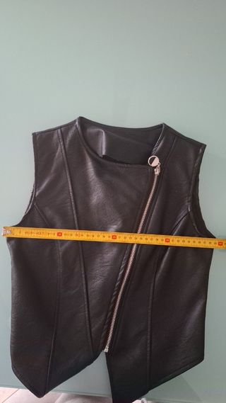 Gilet donna ecopelle nero
