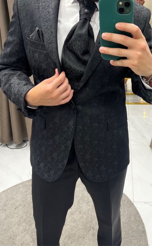 Abito da cerimonia da sposo/sposa nero da uomo