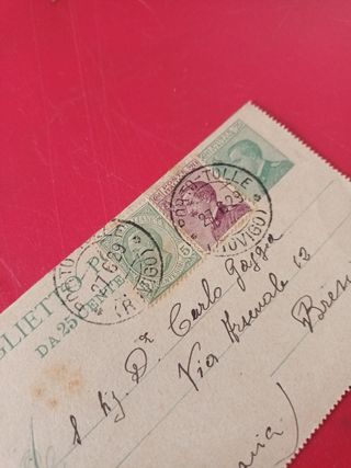 Biglietto Postale Italia 1929