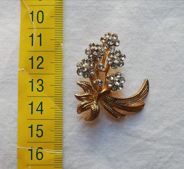 Broche dorado vintage, colgante, .....