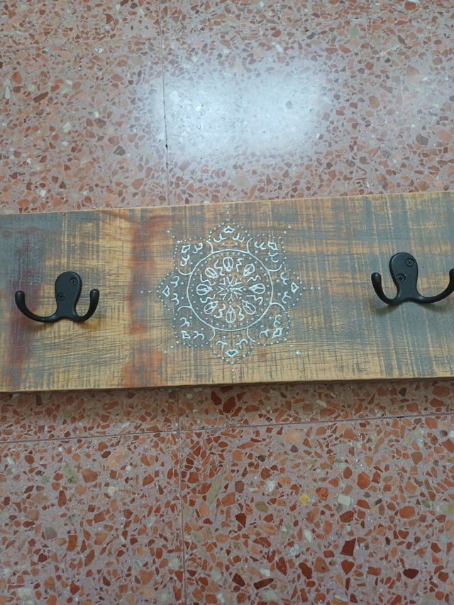 Perchero Pared - Madera y Metal