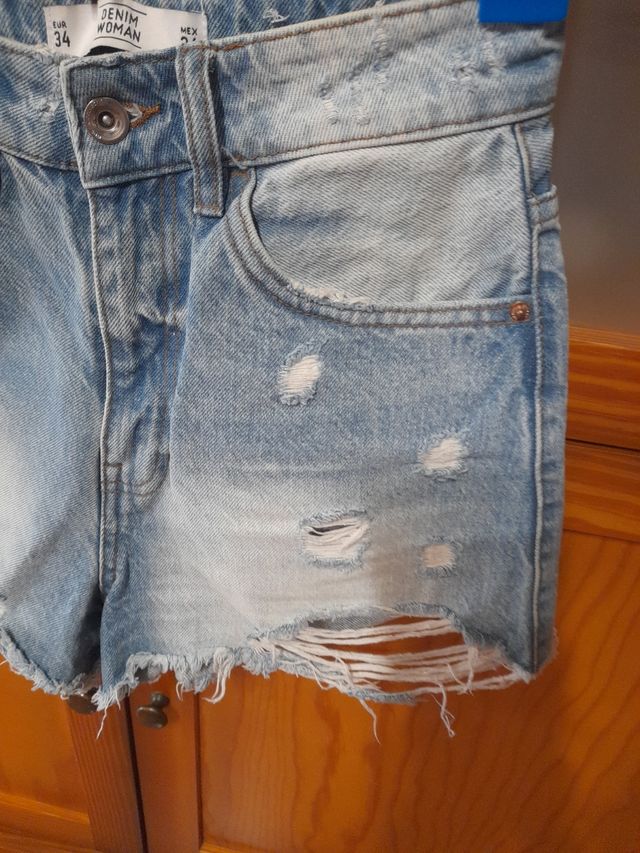 Shorts Denim Woman rotos talla XS