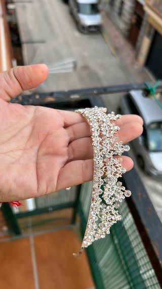 Tiara novia - Plata y briilantes. Novias Pina