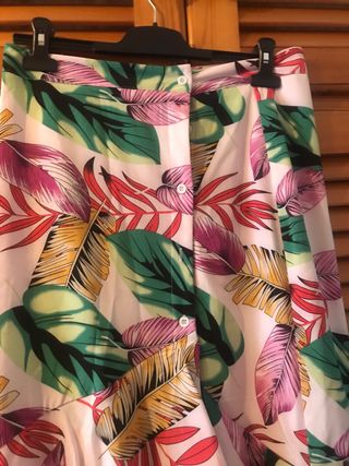 Falda larga estampada floral