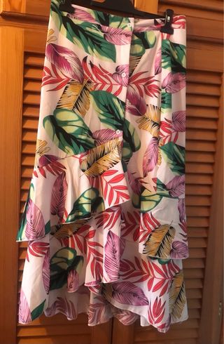 Falda larga estampada floral