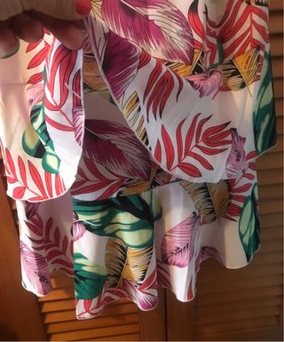 Falda larga estampada floral