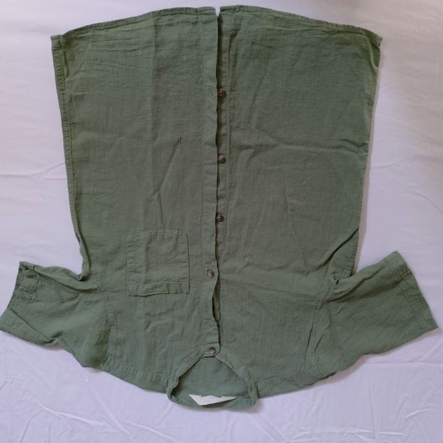 Camisa verde manga larga