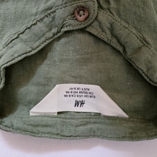 Camisa verde manga larga