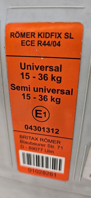 Silla coche Römer Britax - Sin Isofix