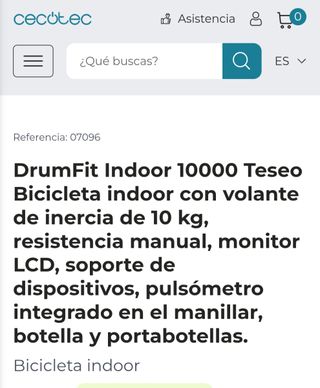 Bicicleta spinning DRUMFIT