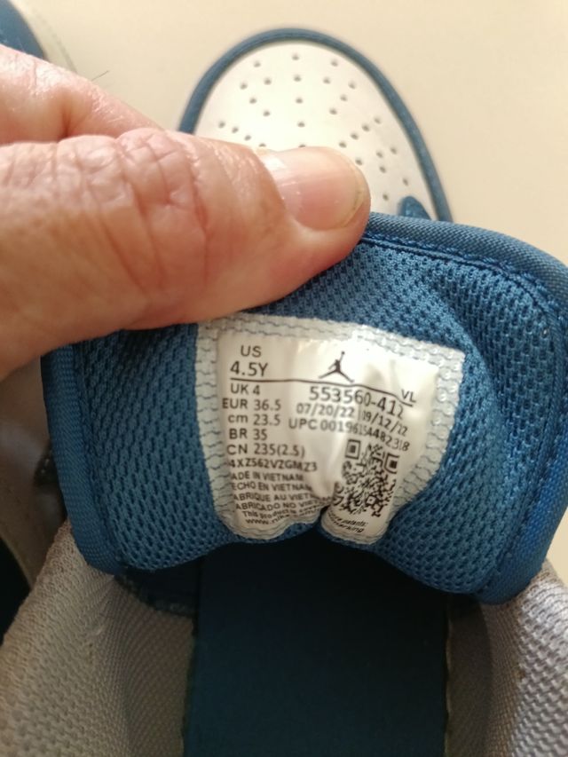Air Jordan 36.5 azules