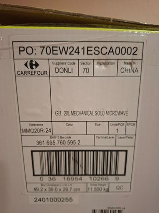 Microondas Mandine Rojo Retro