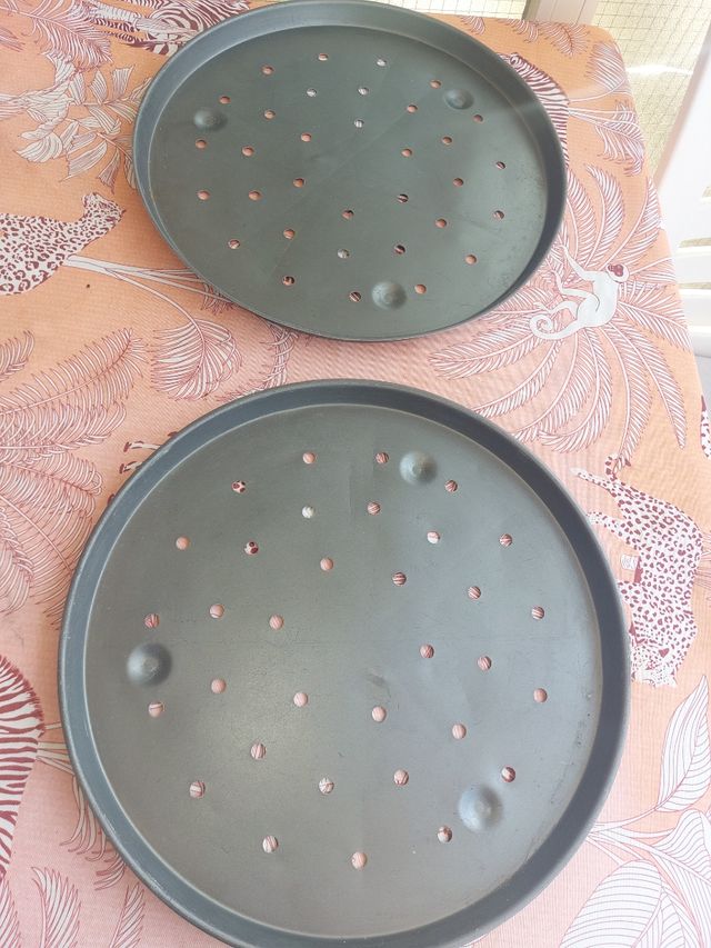 2x Planchas perforadas para pizza