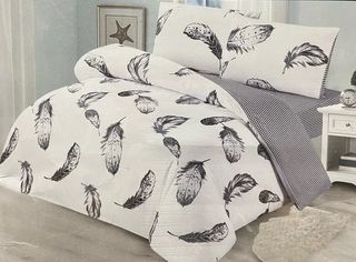 JUEGO DE FUNDA DISEÑO HOJAS para Cama de 150 cm