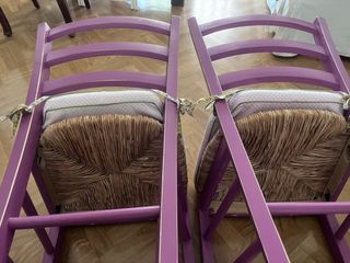 2 Sillas madera color Magenta. Recoger domicilio