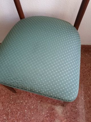 Silla vintage madera verde
