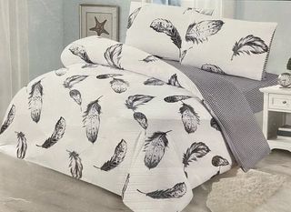 JUEGO FUNDA NORDICA MODELO HOJAS PARA CAMA DE 135