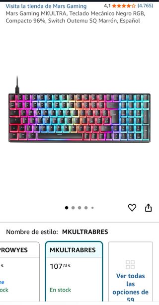 Mars Gaming MKULTRA - Teclado 96%