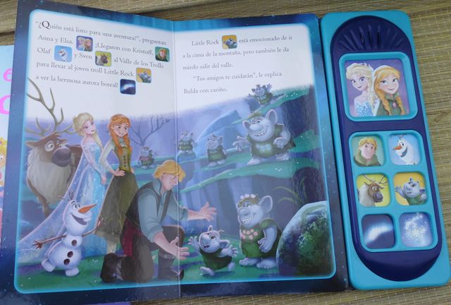 Libros Musical FROZEN +muñeco + La PRINCESA..
