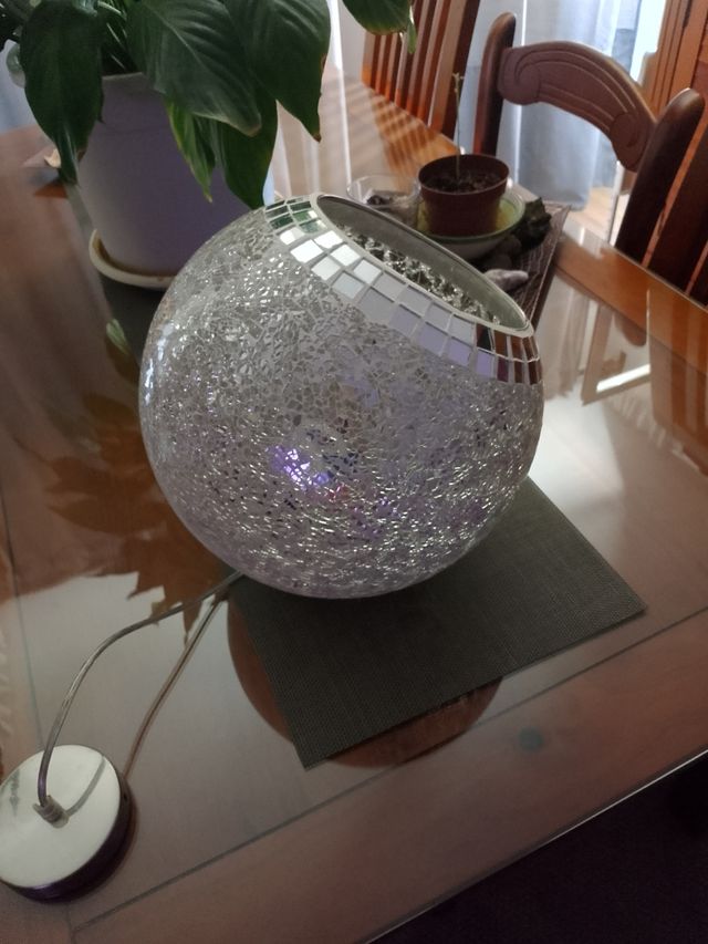 Lámpara redonda mosaico cristal