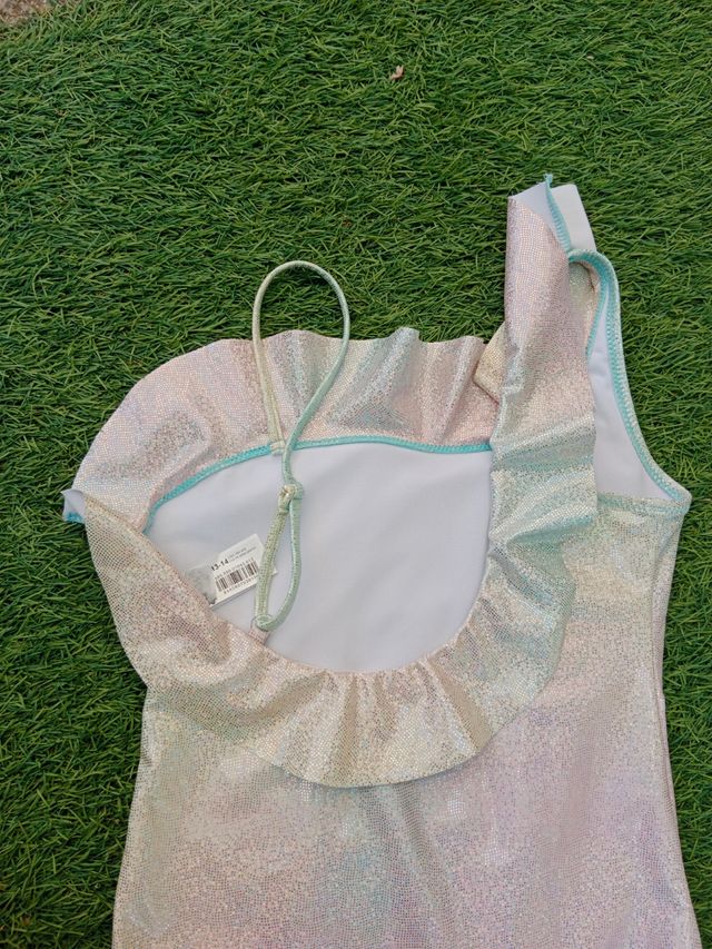 Bañador niña brillante asim. T. 13-14 sin estrenar