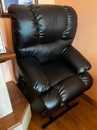 Sillón reclinable de piel sintética