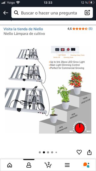 Lampara Cultivo LED Niello