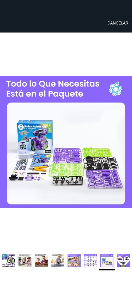 Juguete Kit construcción robótica solar 15 modelos