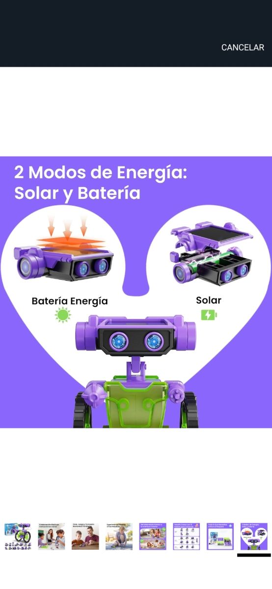 Juguete Kit construcción robótica solar 15 modelos