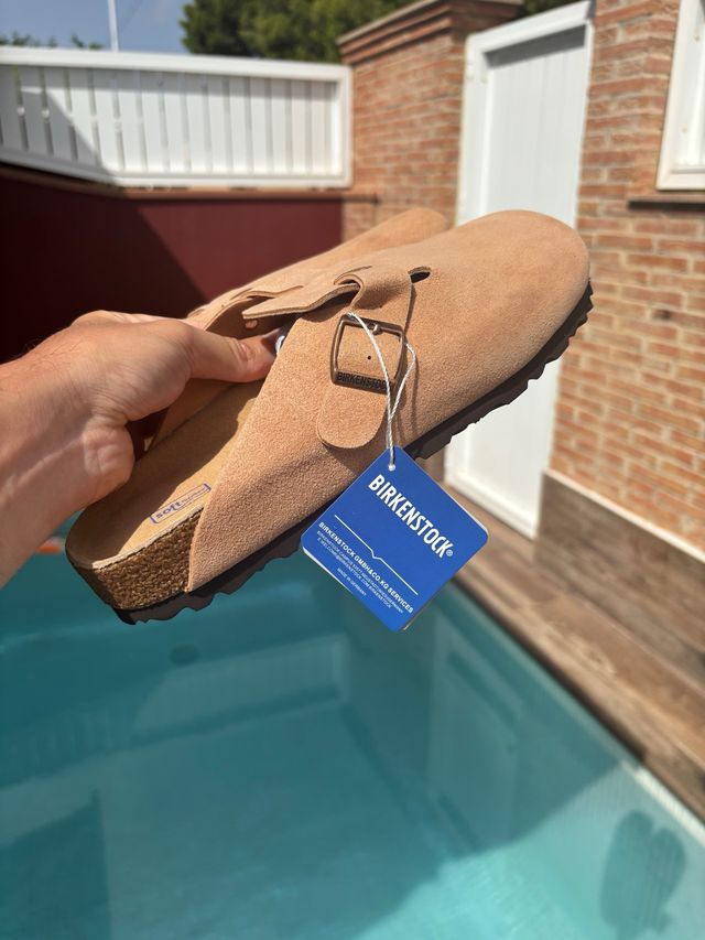 Birkenstock Boston - Piel - Beige