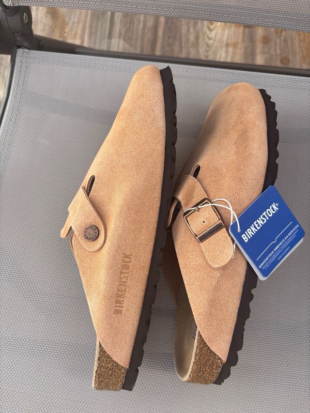 Birkenstock Boston - Piel - Beige