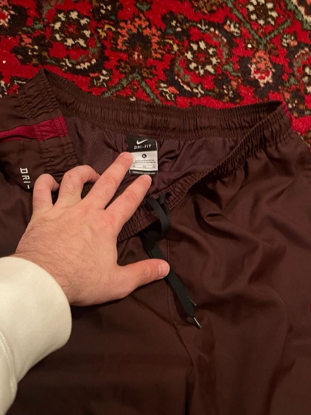 Pantaloni Nike AS Roma borgogna