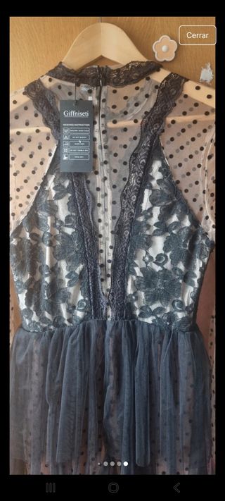 Vestido Giffniseti negro lunares