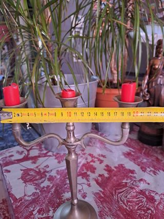 Candelabro 3 bracci vintage metallo
