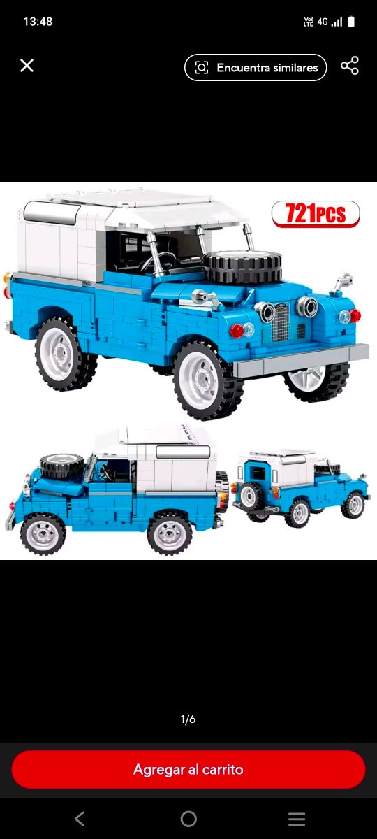 Land Rover todoterreno azul