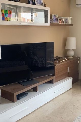 Mueble TV - Salón - Madera & Cristal