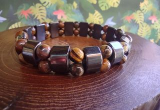 Pulsera piedra Hematita y Ojo Tigre