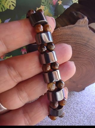 Pulsera piedra Hematita y Ojo Tigre