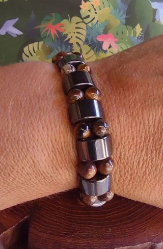 Pulsera piedra Hematita y Ojo Tigre