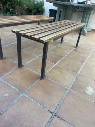 Panche in legno e metallo 