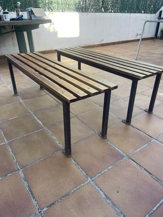 Panche in legno e metallo 