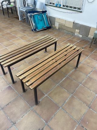 Panche in legno e metallo 
