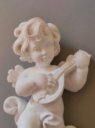 4 Angeli in gesso bianco