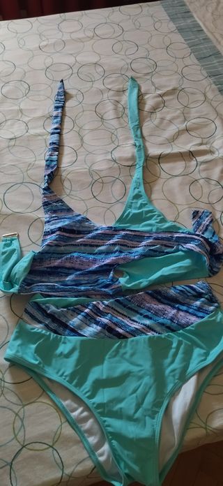 Bikini talla 48, turquesa - nuevo