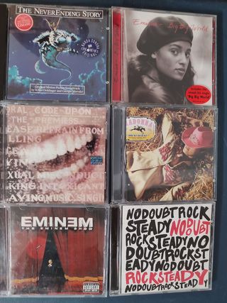 6 CDs Variados: Eminem, No Doubt, etc.