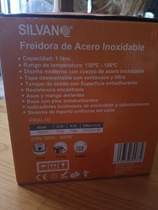 Freidora Silvan - Acero Inoxidable NUEVA!!