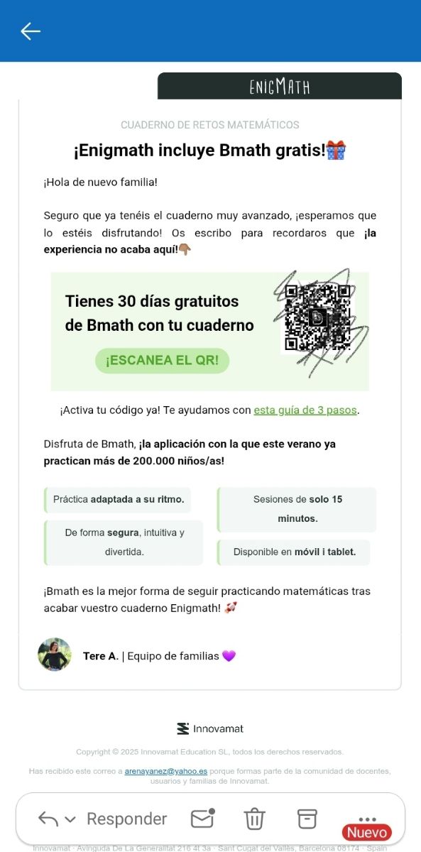 EnigMath 6° Primaria
Cuaderno retos matemáticos 