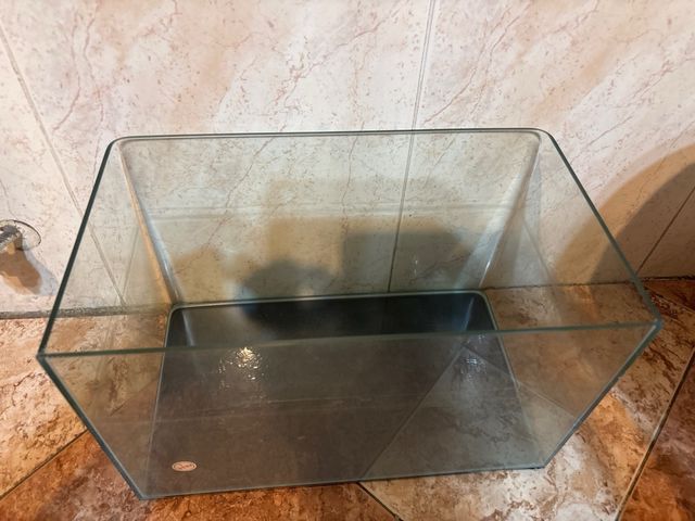 Acuario de cristal transparente