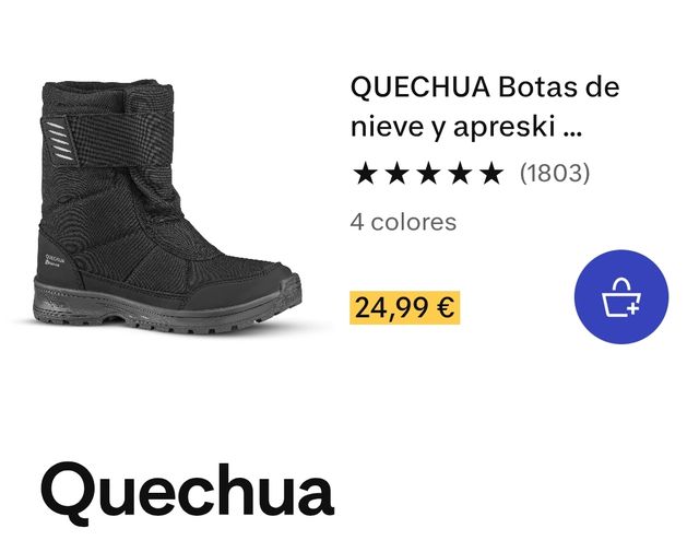 Botas Nieve Quechua niño/a - Talla 32