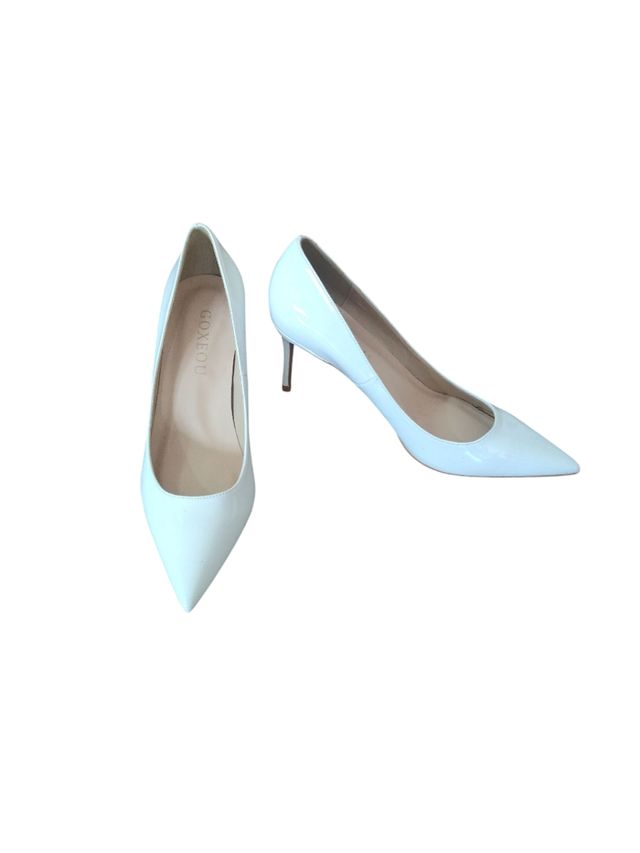 Tacones GOXEOU Blancos - Talla 41